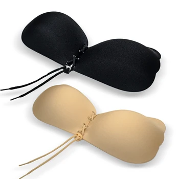 factory wholesale Invisible Adhesive Bra Sexy Push-up Bra Wing Shape Drawstring Design Lift Breast  Reusable Sticky bra