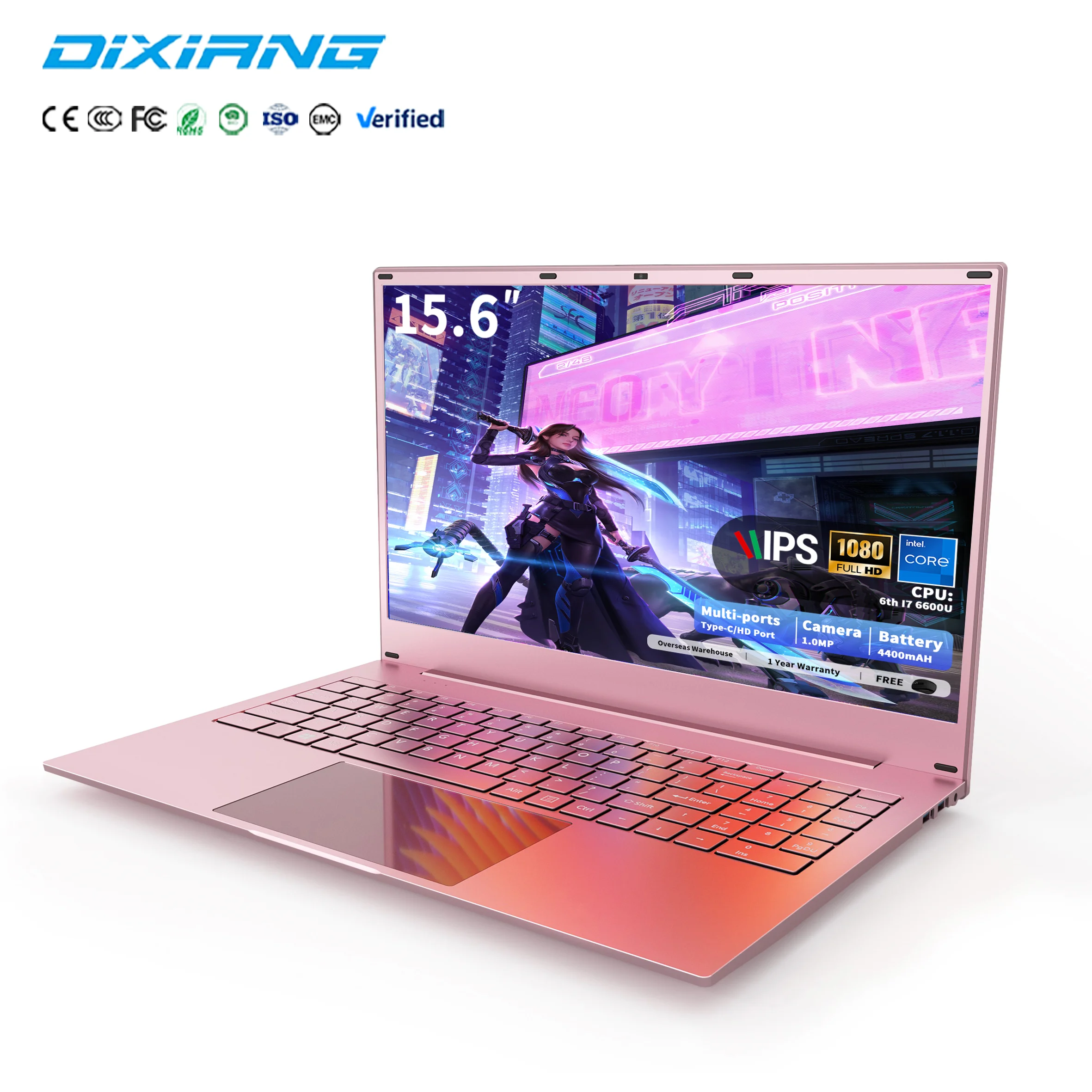 Intel N5095 15.6 Inch Laptop - 16GB RAM, 128GB SSD