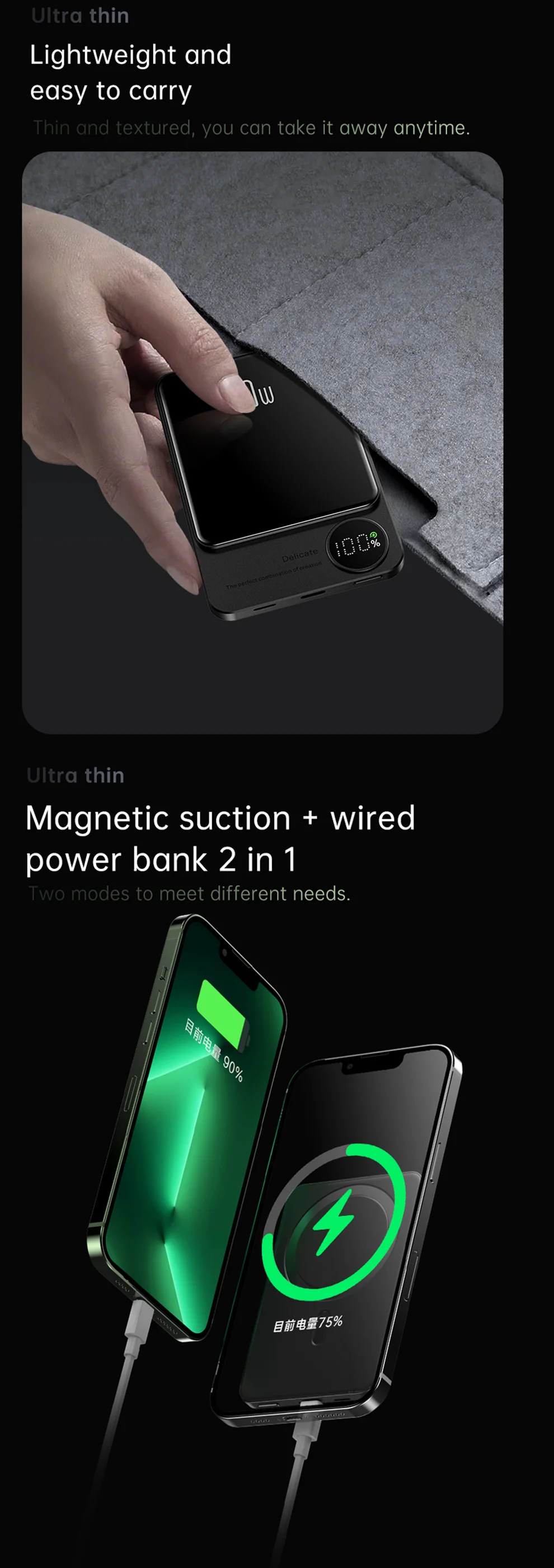 2024 New Products 10000mah Magnetic Power Bank Trending Electronics   Hdb5ce85067f64e5fa5e8b128081ae6faZ 