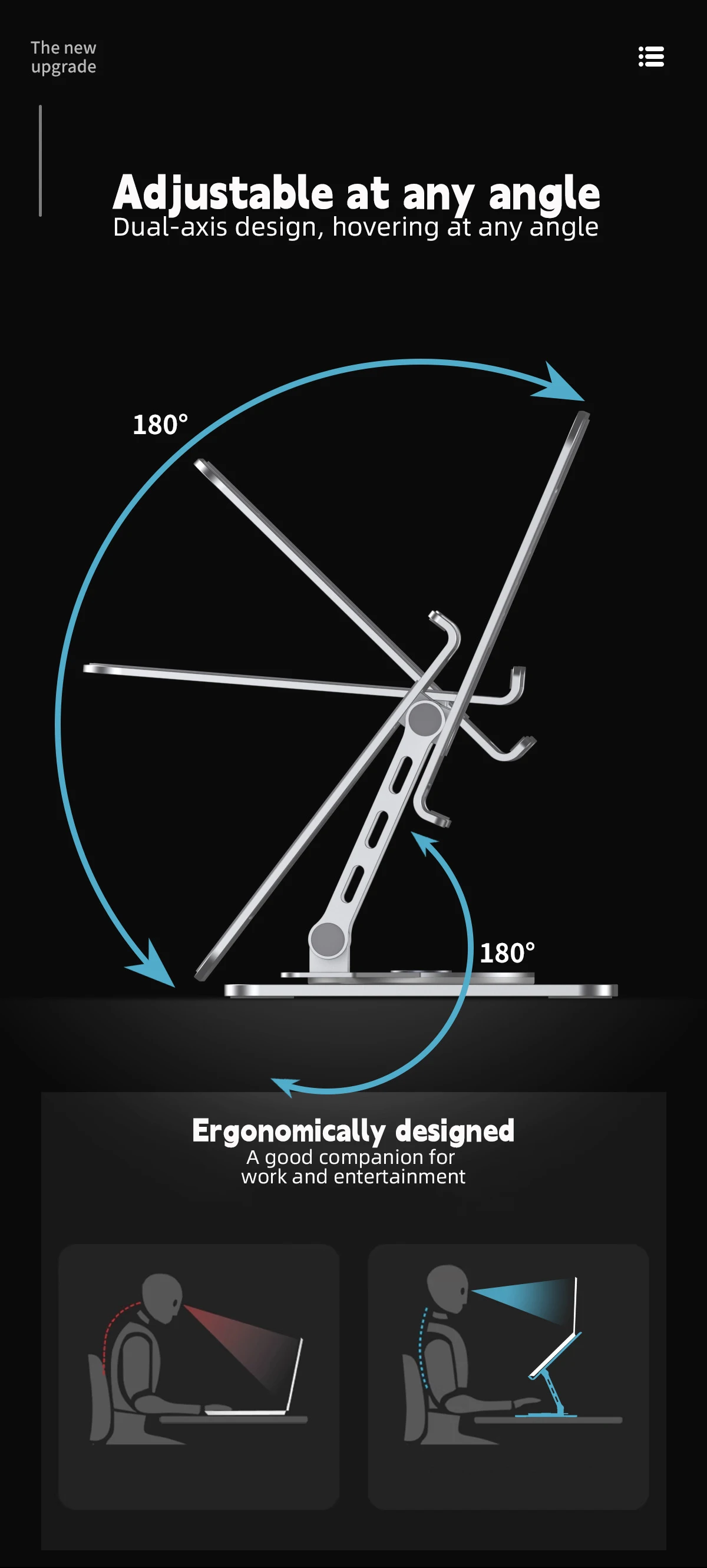 Newly Design Ergonomic 360 Rotation Angle Adjustable Carbon Steel ...