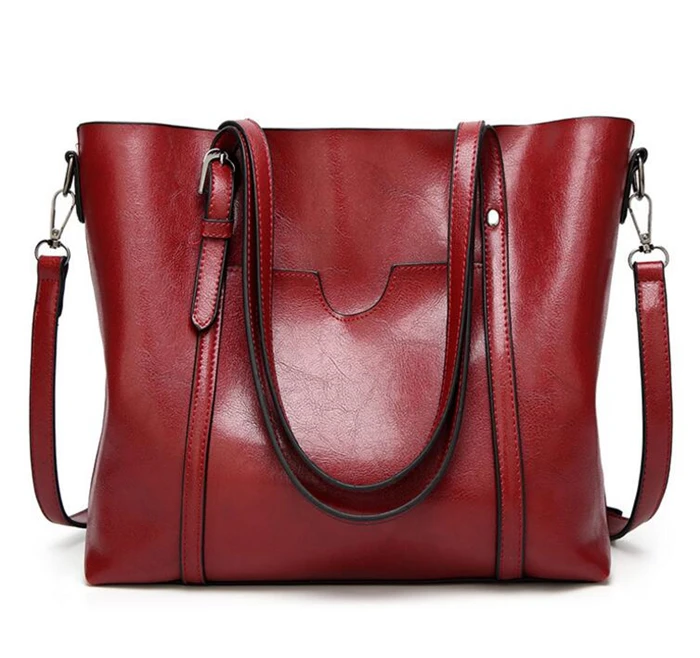Shop Our Solid Color Faux Leather Tote Bags with Zipper
