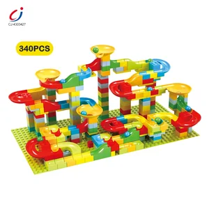 Chengji Building Blocks Toy Race Maze Marble Run Ball Rolling Track Play Set Kids Educational Diy Slideway Marble Run Game Toys