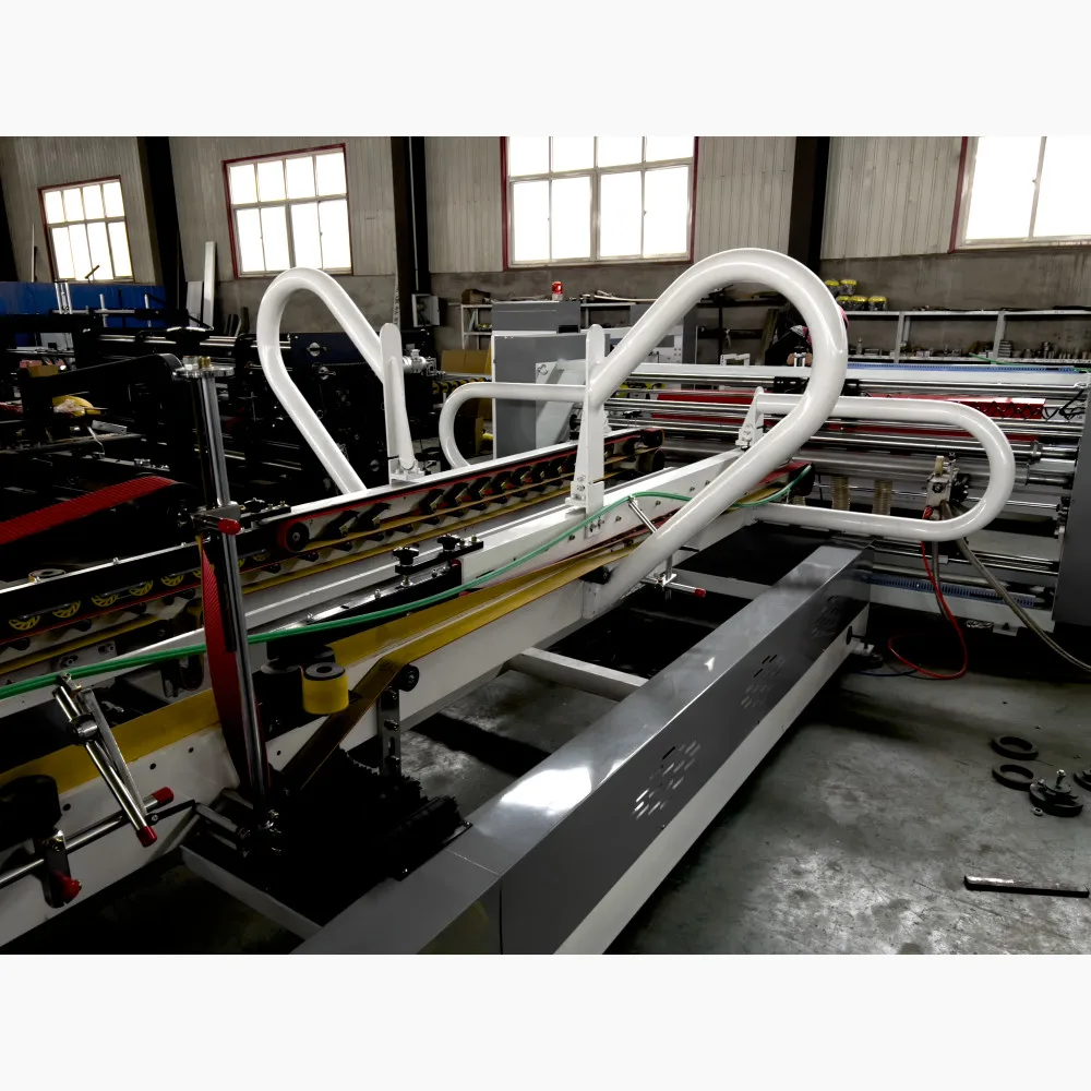 4 and 6 Points Folder Gluer 1200 PCS Group Type 4 6 Corners Corrugated Carton Lock Bottom Automatic Folding Gluing Machine