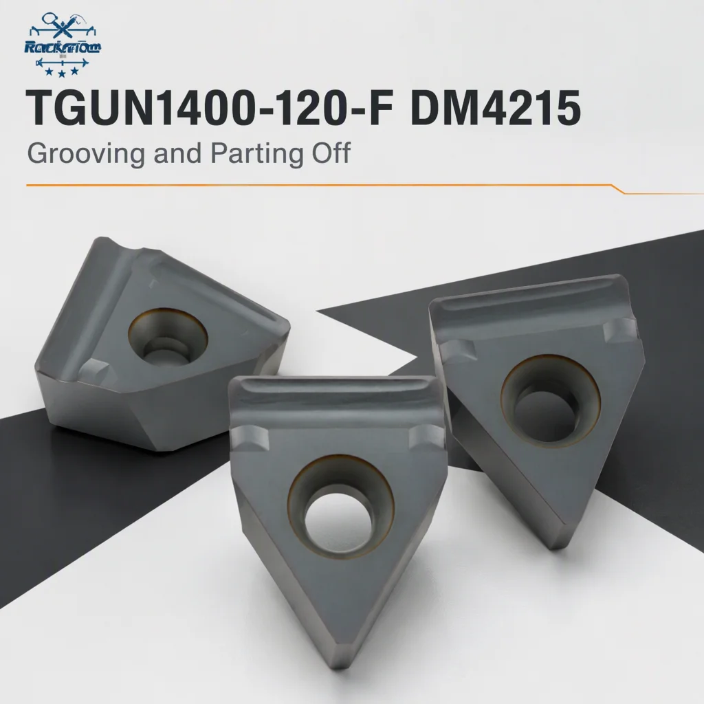 PVD Coated Tungsten Carbide Grooving and Parting Off Turning Tool Insert TGUN1400-120-F DM4215 for CNC Lathe