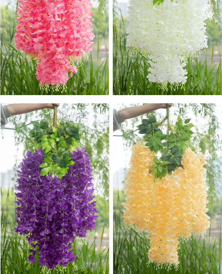 Artificial Flower Wisteria Bulk Artificial Flower For Decoration Wall ...