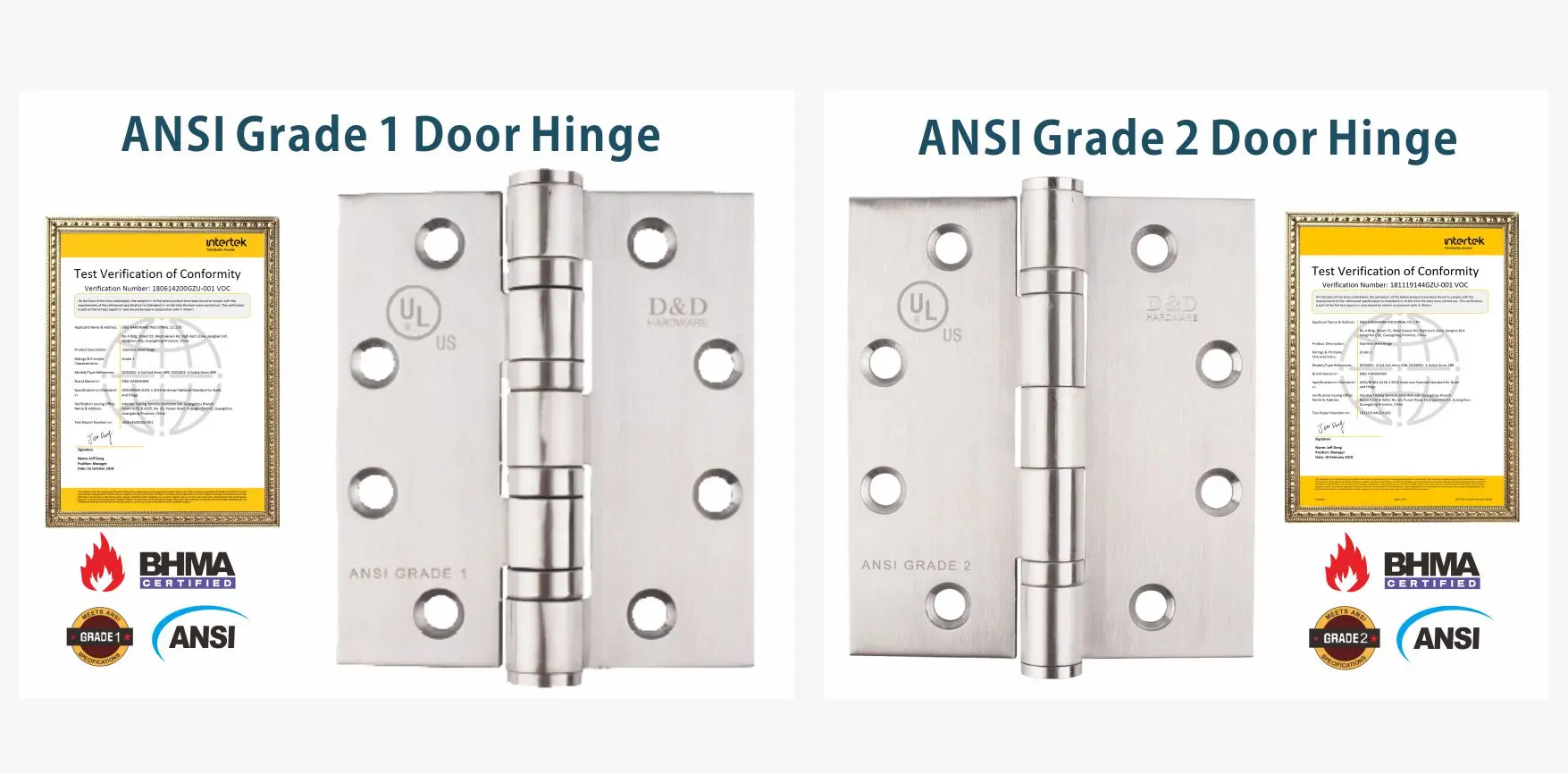 Nrp Ansi Grade 2 Fire Rated 304 Stainless Steel Ball Bearing Mortise Wooden Door Hinges Buy