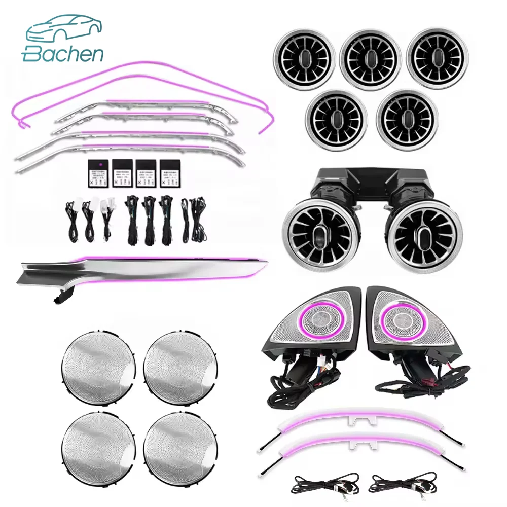 W205 64 Colors Ambient Lighting Upgrade Kit For Mercedes-Benz C-Class C300 C43 C63 Glc X253