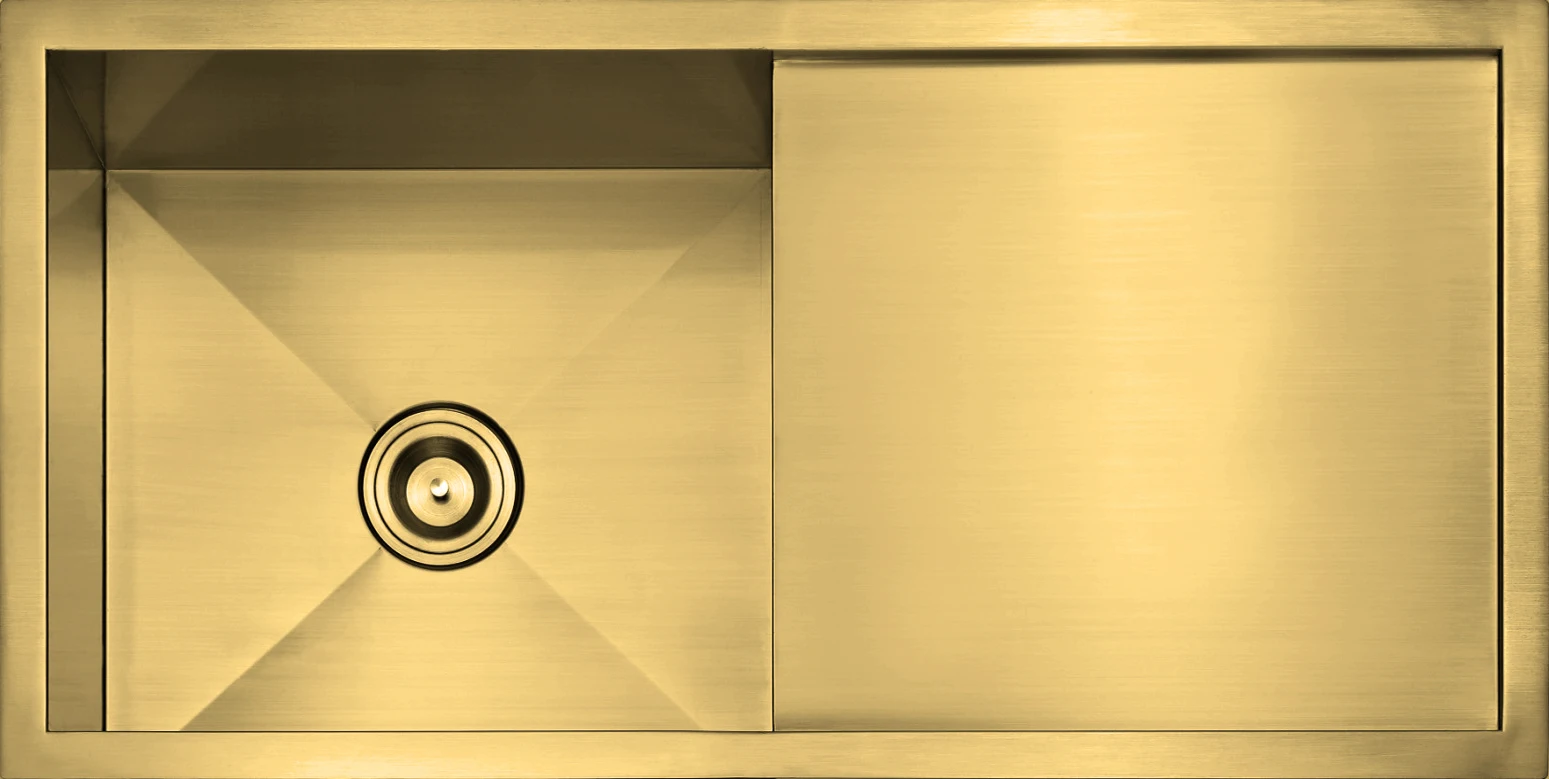 Brushed Rose Gold PVD Plated Kitchen Sink – 450x300mm Undermount, Stainless Steel