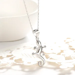 Poliva Wholesale Fashion Jewelry 925 Sterling Silver Pendants Rhodium Plated Popular Animal Gecko Pendant