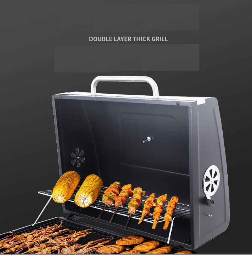 Hot Sell Charcoal Bbq Grill Stand Barbecue Grill With Side Table Easy