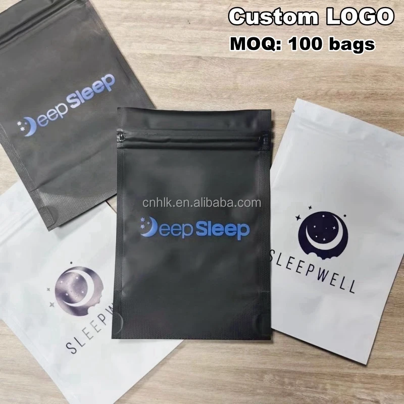 2024 Hlk Custom Private Label Black Cotton Breath Sleep Strips Patch