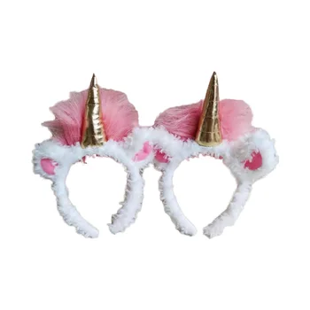 Unicorns &  Plush Headband Cute Girls' Hair Accessories Anime Merchandise & Gift for Children