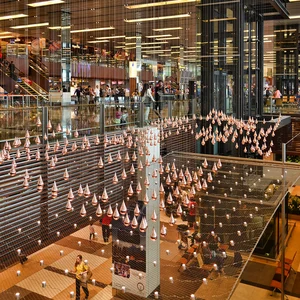 Dynamic Lifting Water Drop Crystal Ball Device Sales Office Catering Mall Culture and Tourism Shaped Art Pendant Customized