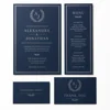 Navy Blue Silver Foil