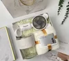 H-08 [taza de bambú + pañuelo cuadrado + abanico pequeño]