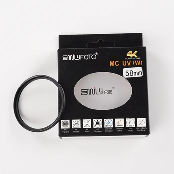 Customize 58mm 82mm Universal DSRL Accessories Camera Lens UV Filter for Nikon Canon Sony detail image