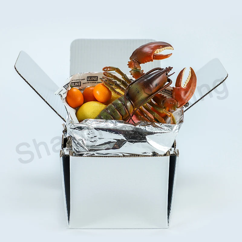 
Изготовленная на заказ термоизоляционная коробка из термопенопласта, картонная коробка из алюминиевой фольги 