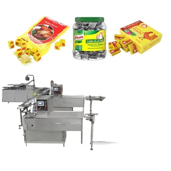 Cheap Price Automatic chicken stock cube wrapping machine auto 4g 10g maggi knorr beef bouillon broth cubes packing machinery