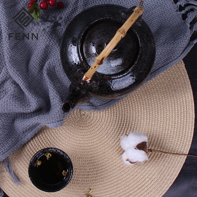 product fenn wholesale restaurant used vintage black japanese porcelain custom tea set tea pot sets with tea cup for hotel-62