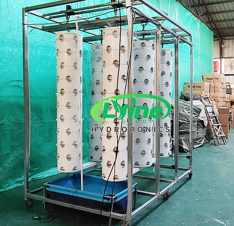 Hydroponic Rotating Garden Tower Vertical Hanging Column Farming Hydroponic Equipment for Planting Vegetables