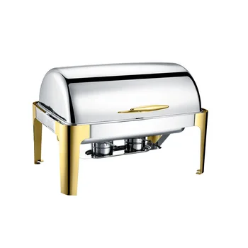 Luxury Rectangular Buffet Chafing Dish Warmer Stainless Steel Food Warmer