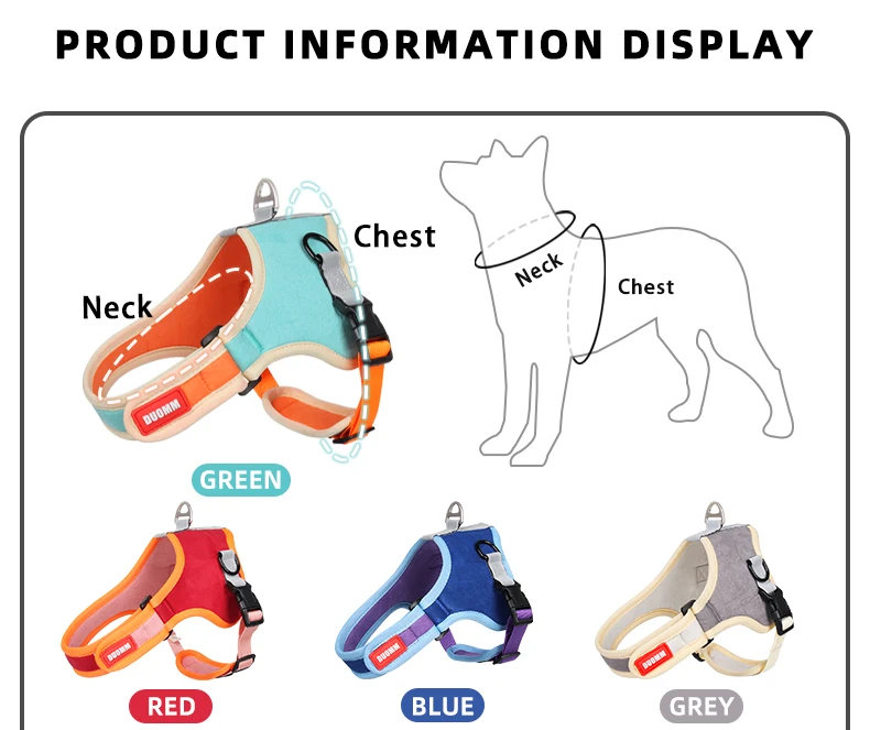 Custom Sublimation Luxury Soft Suede Adjustable Pet Dog Harness And Leash Set supplier