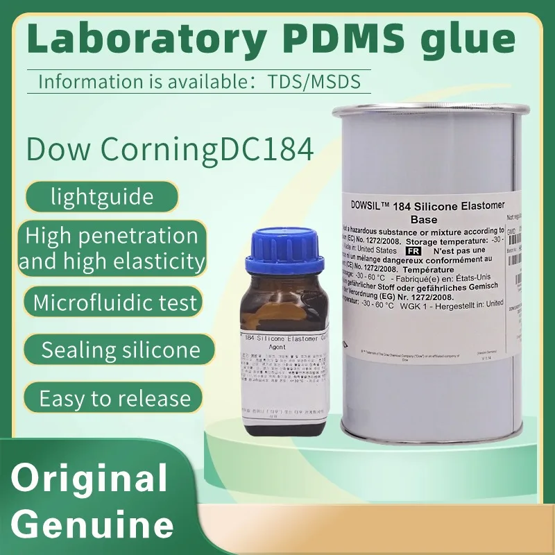 DC184 Original PDMS Polydimethylsiloxane High Transparency Optical Adhesive