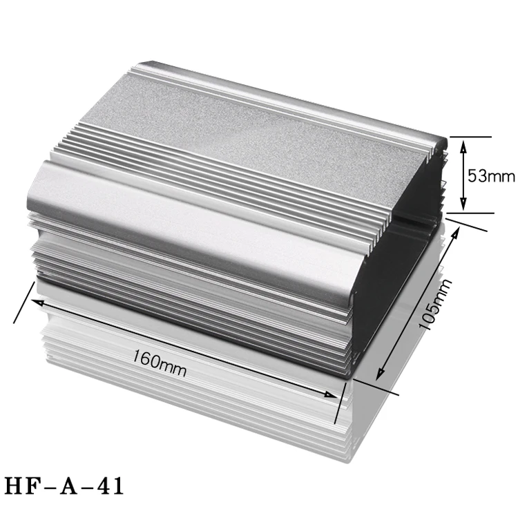 Factory Custom Aluminum Extruded Housing Power Amplifier Case PCB Box Anodized Extrusion Aluminium Electronic Enclosure