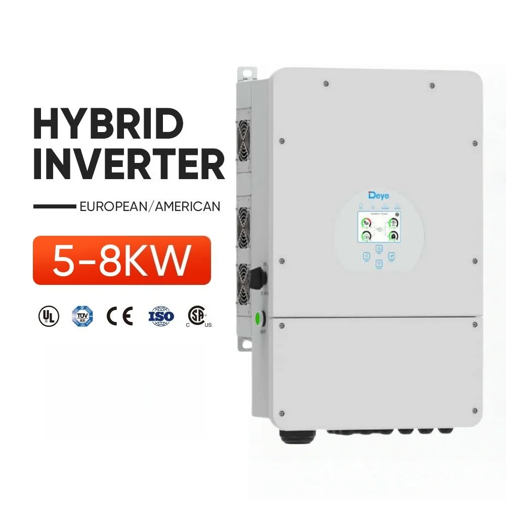 Deye SUN-8K-SG01LP1-EU Hybrid Solar Inverter 5kw 6kw 8kw 10kw Single Phase with WIFI Plug 12kw AC Low Frequency IP65