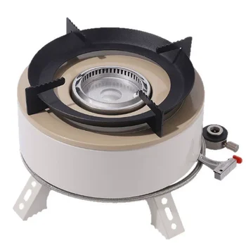 Camping Gas Stove, Windproof Cassette Stove With Piezo Ignition, Portable Folding Stove Burner for Outdoor