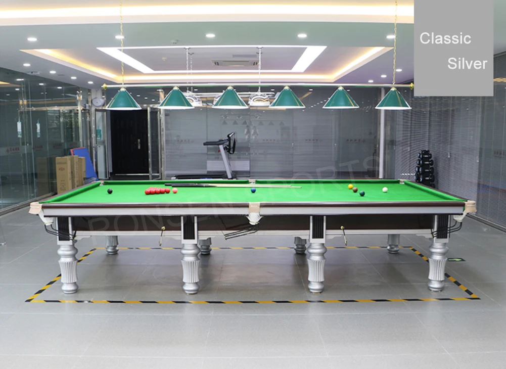 Competitive Price Standard Size New Design Slates Top and Solid Oak Wood 12ft Snooker Table with 6811 Cloth and Northern Rubber