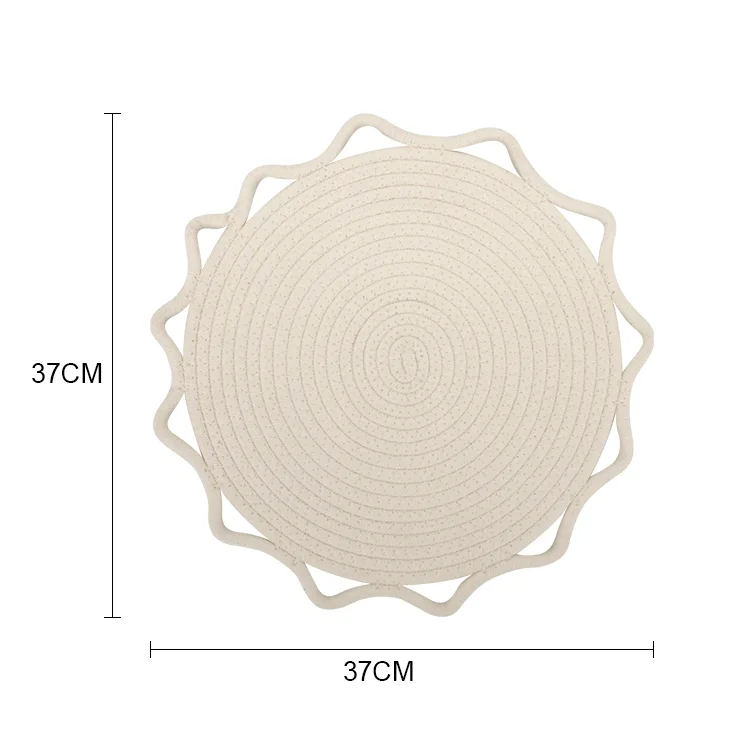 Custom Cotton Rope Placemats Table Mat Weave Cotton Rope Round Placemat ...