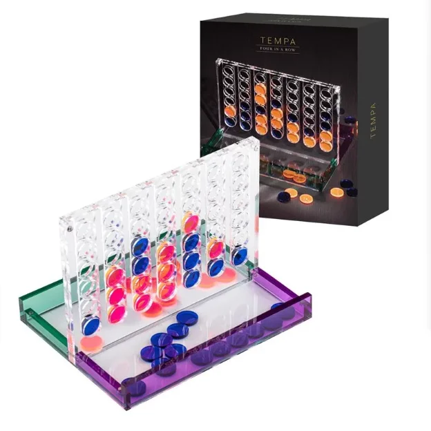 Высококачественная акриловая настольная игра «соединение 4 в линии» для игр на открытом