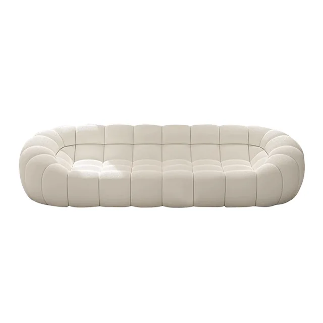 style curved sofa small apartment living room concubine combination brushed velvet sofa designer model simple white