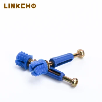 3 in 1 Furniture Dowels Zinc Plated Fitting 40mm Invisible Cam Lock Nut Dowel Pin Screws Connector With Bolts for Cabinet