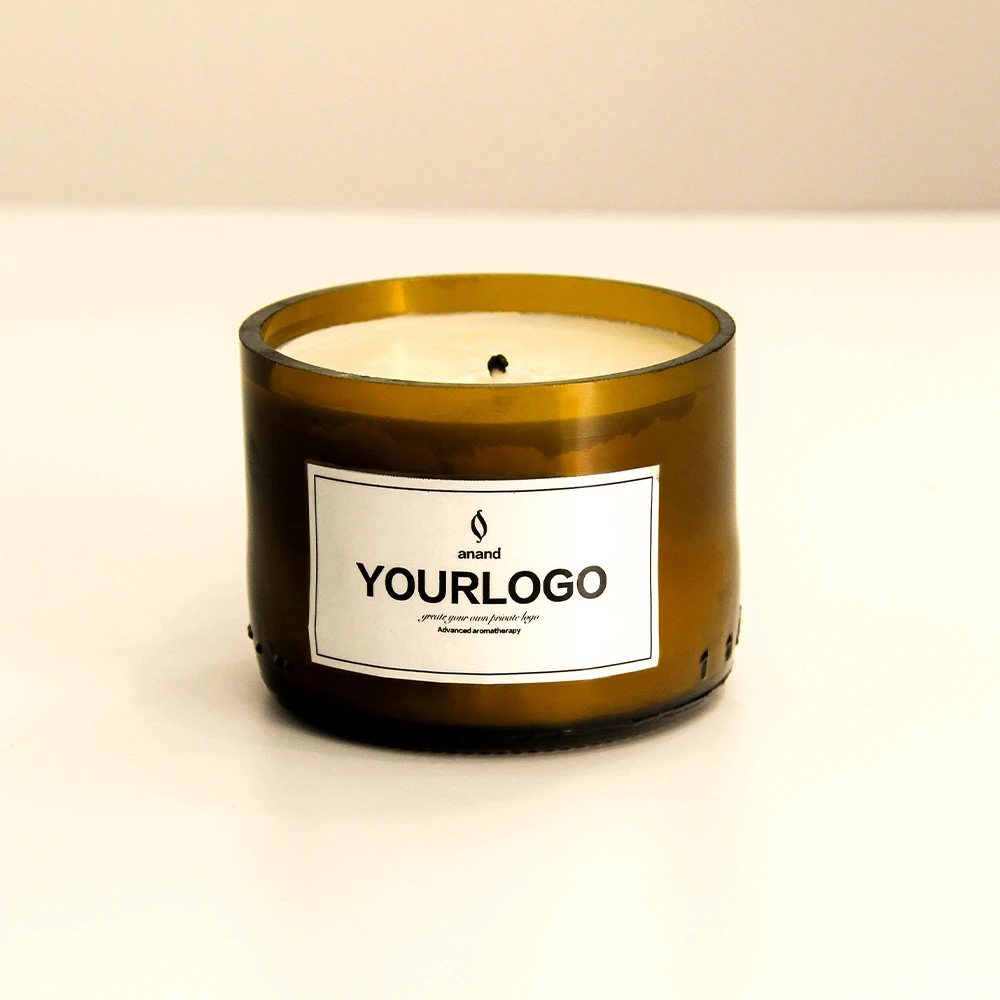 Wholesale Custom Colored Empty Geo Cut Candle Vessels With Glass Lid