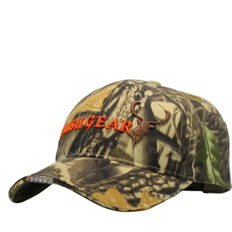 Customized Camo Baseball Cap with LED Light Unisex, OEM