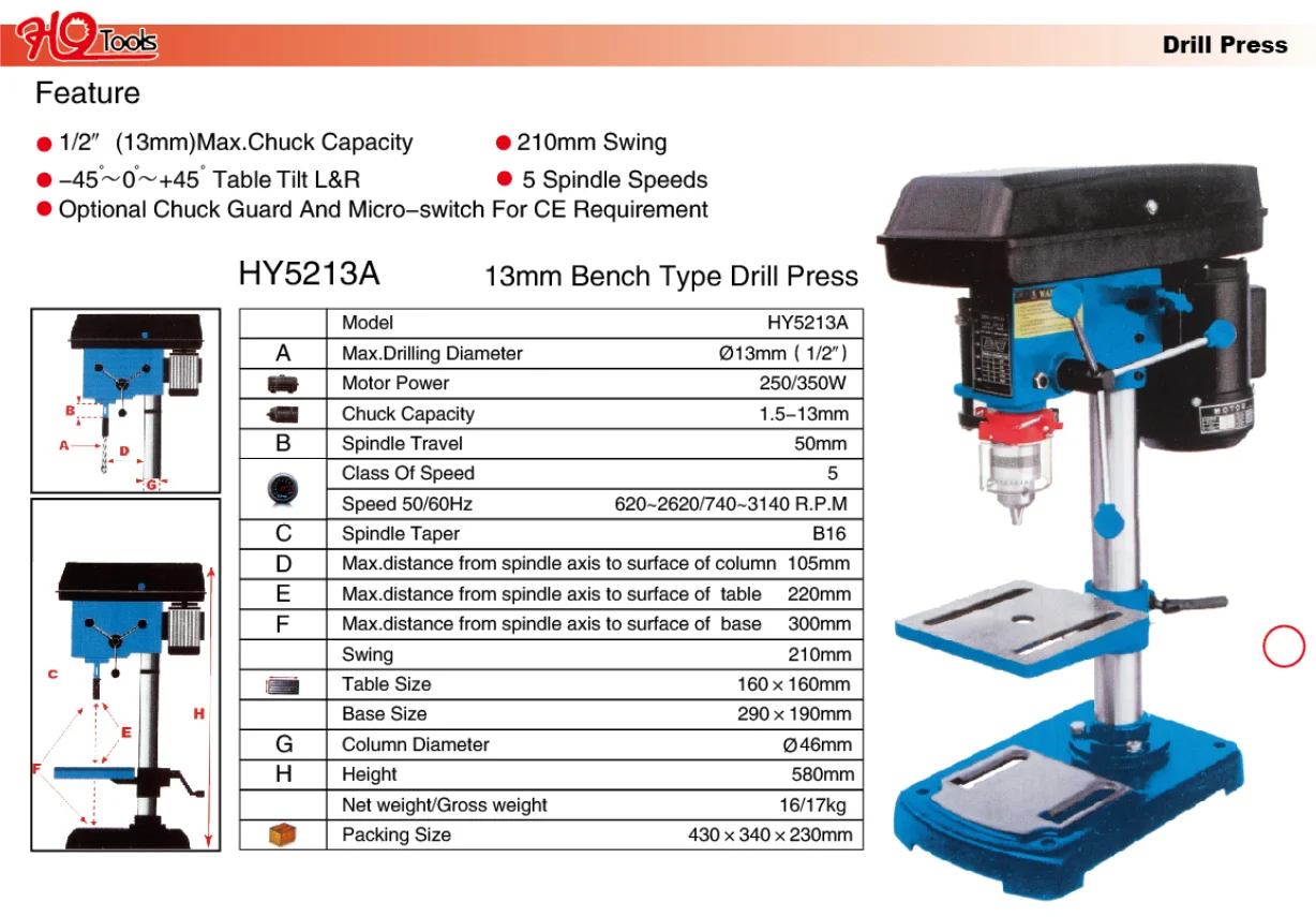 Точность сверлильного станка. Drill Press zj4113.