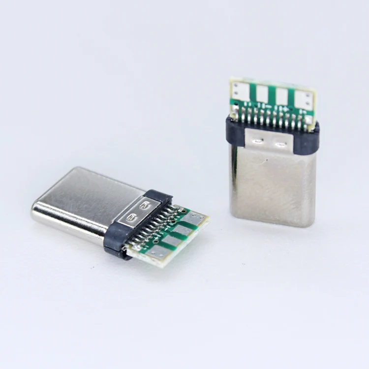 Заводская цена 2 шт./5 шт. 24 штырька Тип C Usb 3,1 Штекерный разъем серии 24Pin Usb-C Штекерный разъем