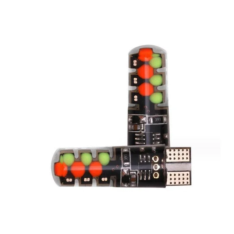 TCYATO  RGB LED T10 Canbus Bulbs for Car Headlight COB Auto Reading Lamp Silicone  Remote Control Strobe Flash Spotlight