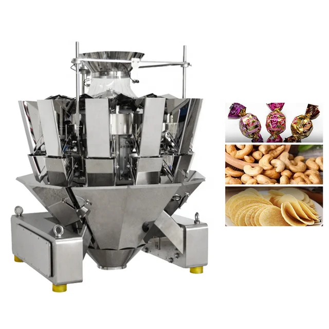 Automatic multihead weigher blueberry packing machine weighing frozen potato chips nuts vegetable Weighing packaging machine