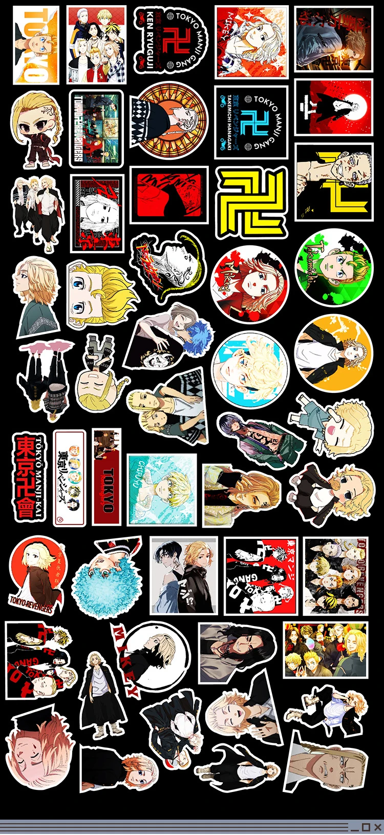 50pcs Anime Tokyo Revengers Gratiffi Sticker For Boy Kid Notebook Phone ...