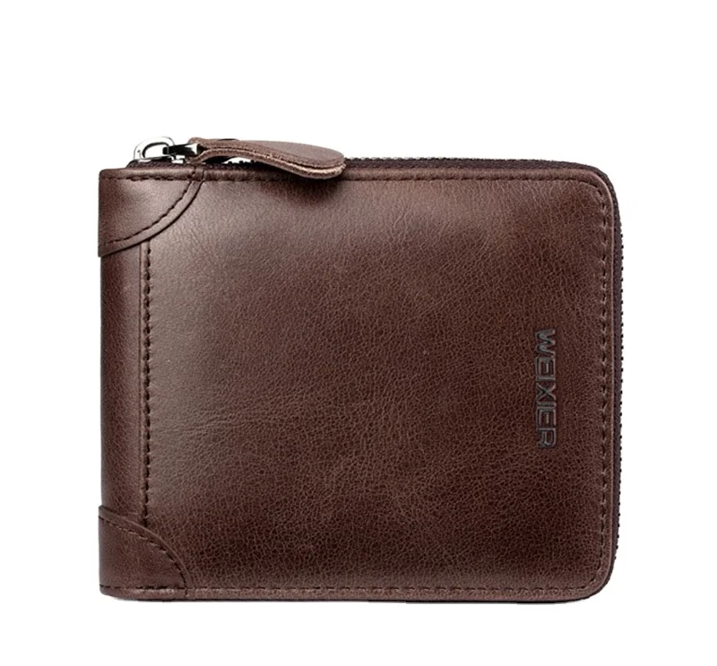 New Men Wallet,leather Short Male Purse With Coin Pocket Card