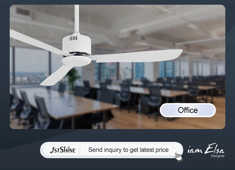 1stshine White Iron Blade Big Modern 56 Inch Ac Dc Industrial Cooling ...