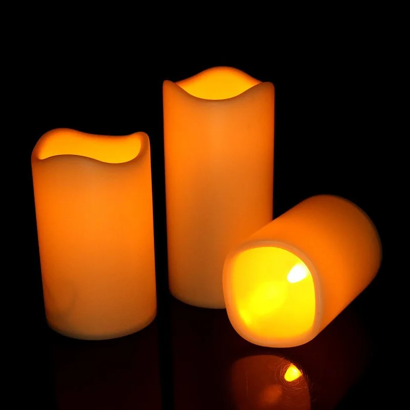 electric plastic safety flameless romantic led candles with
