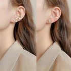 Earrings Butterfly Butterfly G197 Pierced Earrings Clips Asymmetry Ear Cuff Jewelry Women Butterfly Ear Studs