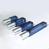 Dark blue bottle with silver nozzle cover