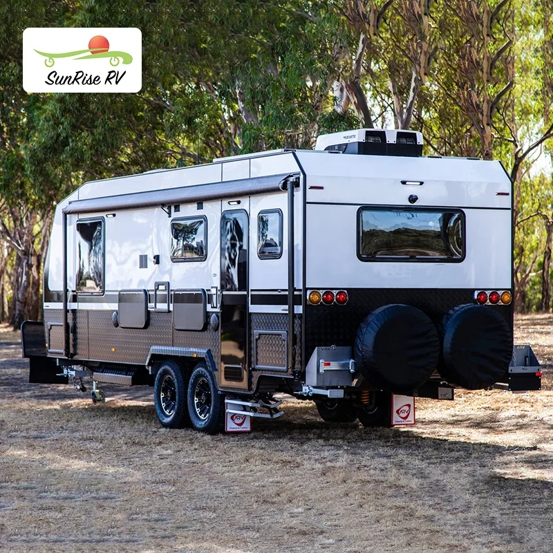 SUNRISE Rv Camper Caravan Australian Standard High Quality Motocross Trailer Overland Trailer 5 Berth Caravan