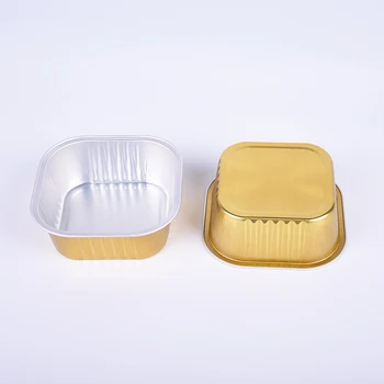 Laixin Disposable Square Aluminum Foil Bakery Cupcake Container/bowl /cup For Food Microwave Heating