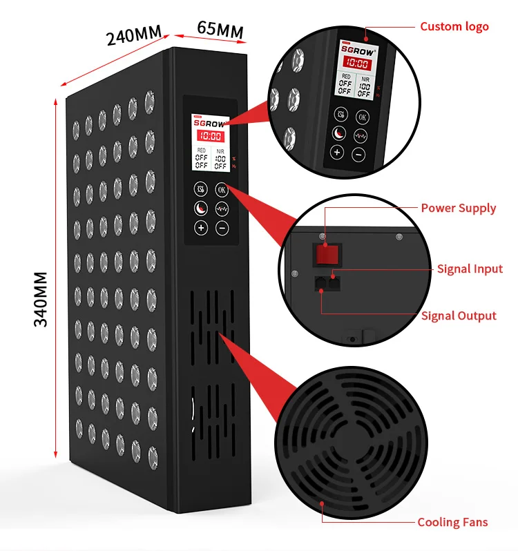 2022 300W Infrared Red Light Body Light 630 660 830 850nm Red